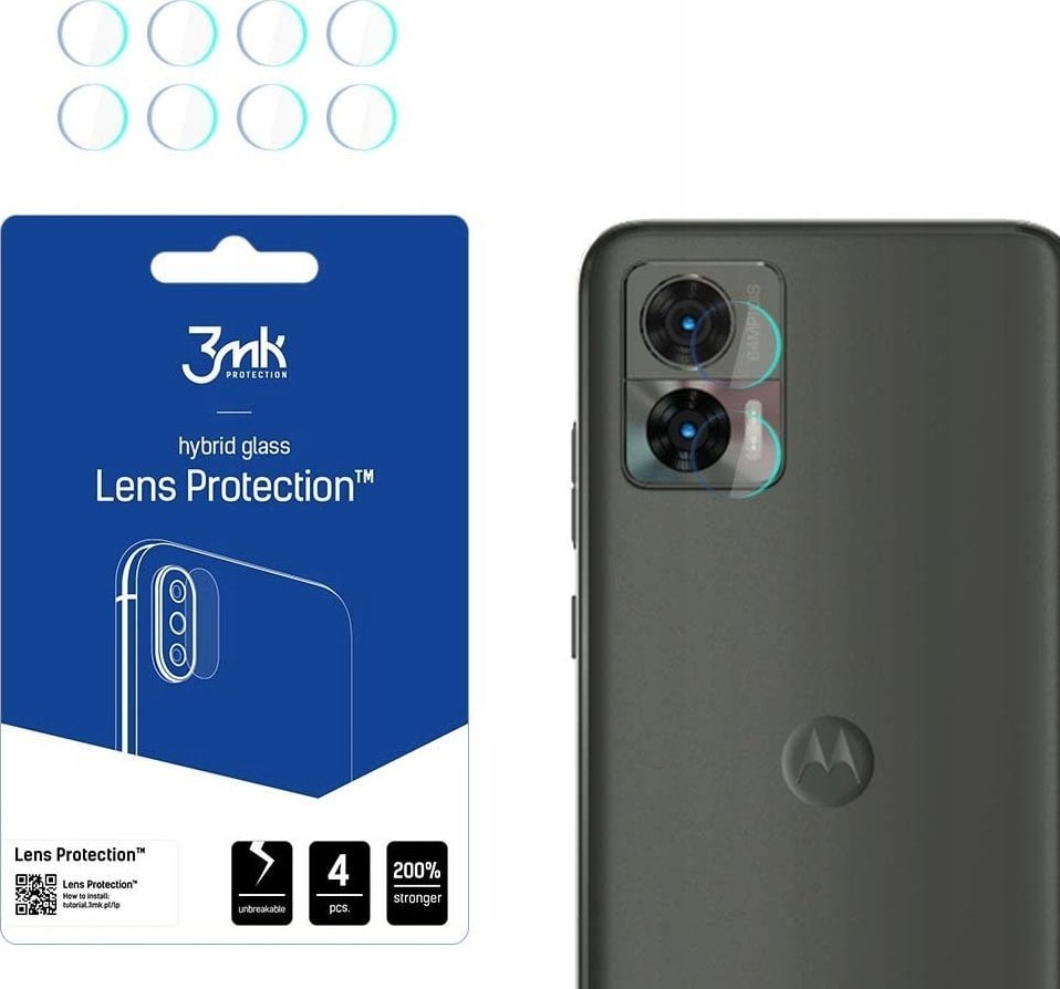 Mbrojtës xhami për kamerë 3MK Lens Protect, OPPO Reno 7 Lite 5G, 4 copë, transparent