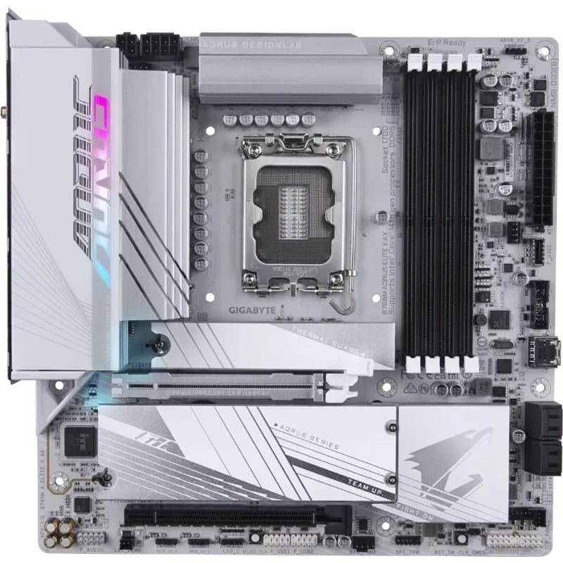 Pllakë amë Gigabyte B760M Aorus Elite X AX, Intel LGA1700, WiFi, gri