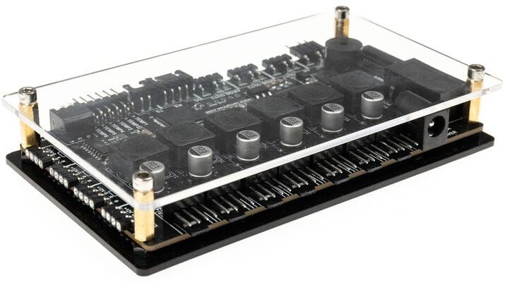 Kontrollues ventilatorësh Lamptron CT630, 6 kanale, PWM ARGB, i zi