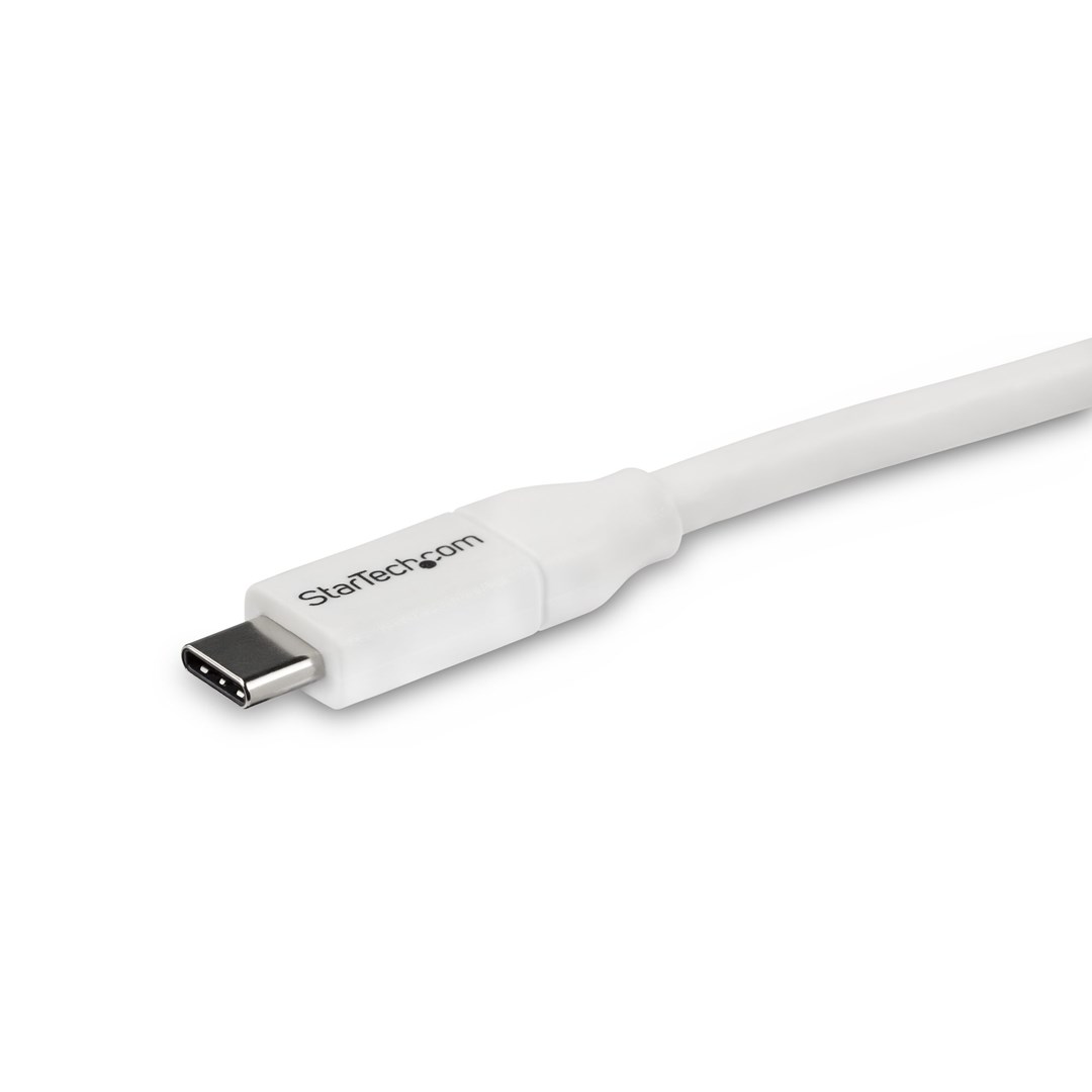 Kabllo StarTech.com USB-C në USB-C, 5A PD, 4 m, USB 2.0, e bardhë