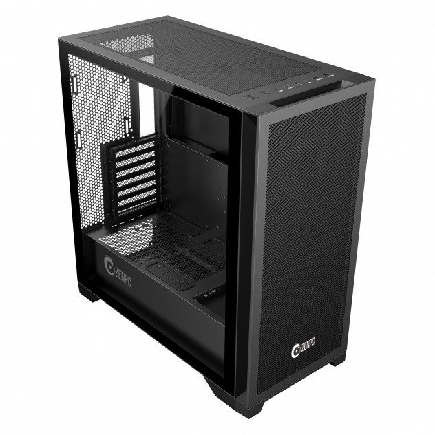 Kuti kompjuteri ZENPC Z9 Mesh Core, ATX, panel xhami i temperuar, e zezë