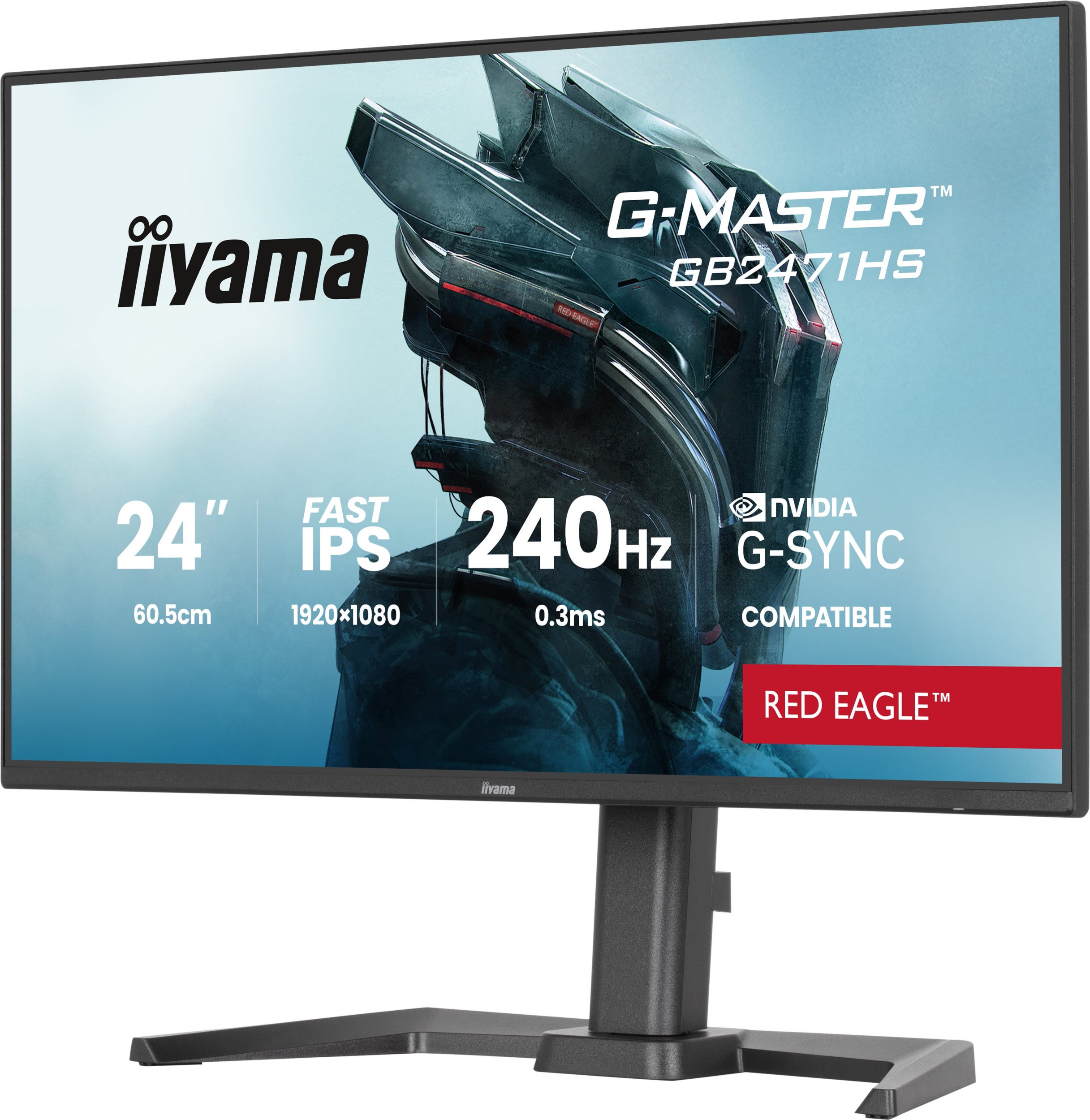 Гејминг монитор Iiyama G-Master Red Eagle GB2471HS-B1, 24\", 240Hz, црн