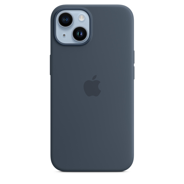 Apple iPhone 14 Silicone Case me MagSafe, Storm Blue