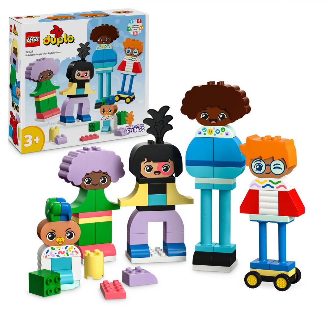 Set lodrash LEGO Duplo Little Figures with Emotions 10423, edukativ, shumëngjyrësh
