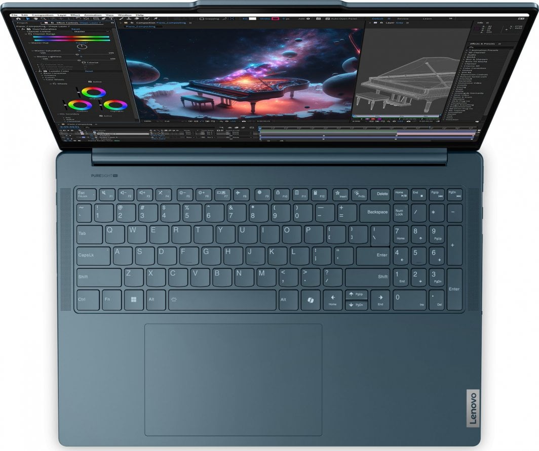 Laptop Lenovo Yoga Pro 9 16IMH9, 16", Intel Core Ultra 7 155H, 16GB RAM, 1TB SSD, Nvidia GeForce RTX 4060