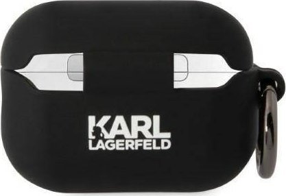 Kutia mbrojtëse Karl Lagerfeld Choupette, për AirPods Pro 2, silikon, e zezë