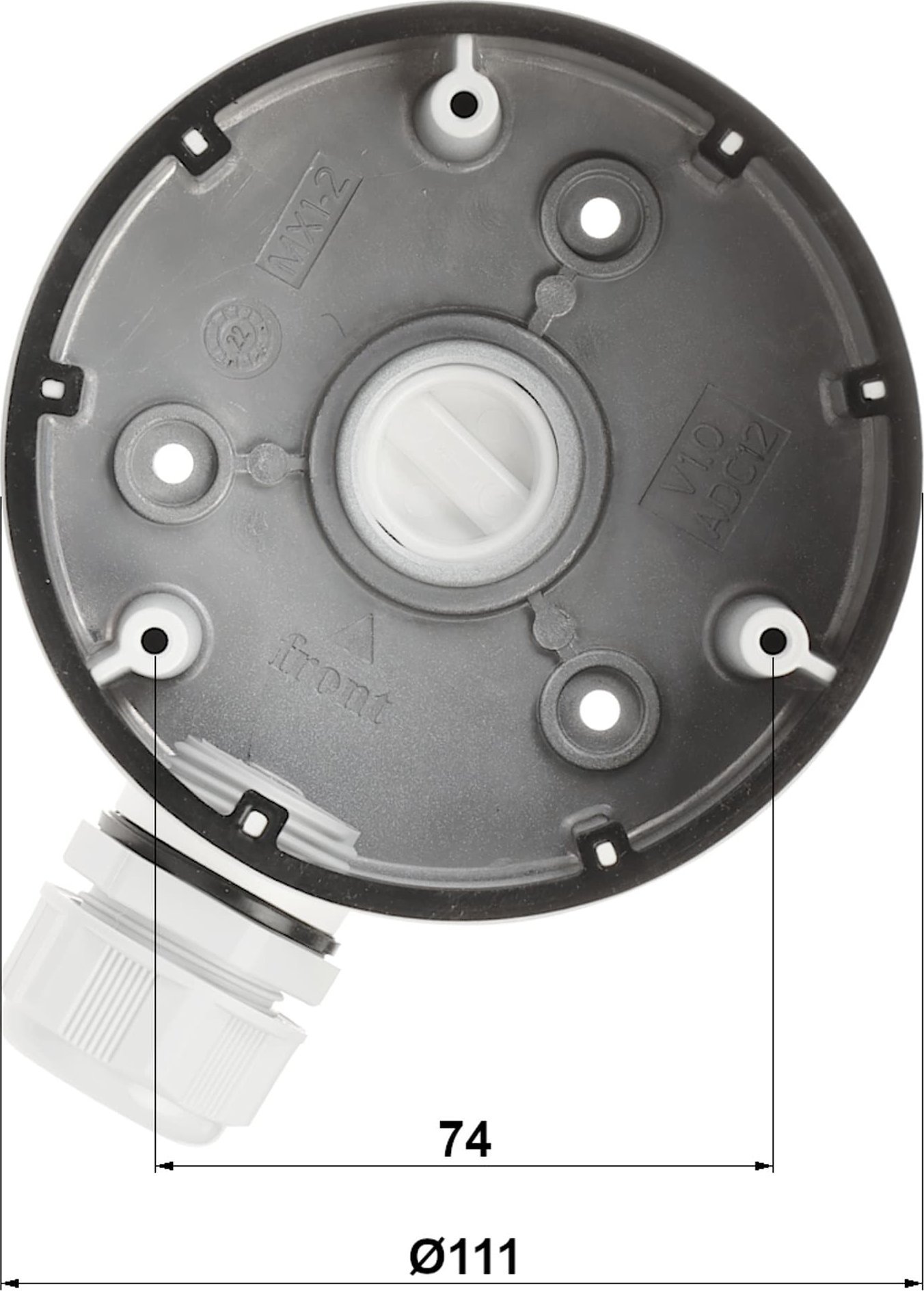 Kuti lidhëse për kamera Hikvision DS-1280ZJ-TR13, për ambiente të brendshme dhe të jashtme, e bardhë