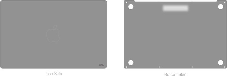Mbulesë mbrojtëse JCPAL MacGuard Two in One Skin për MacBook Air 15", për M2 M3 M4, Space Gray