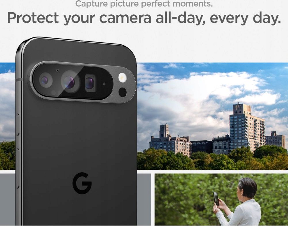 Mbrojtësja e kamerës Spigen Optik.TR EZ Fit për Google Pixel 9 Pro XL, 2 copë, transparente