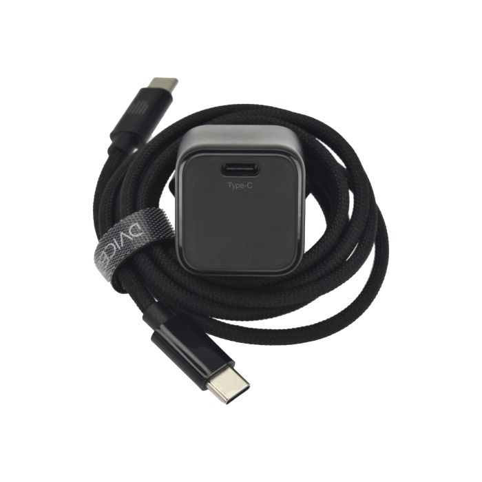Dviced Wall Charger 30W GaN USB-C EU W Cable, Black