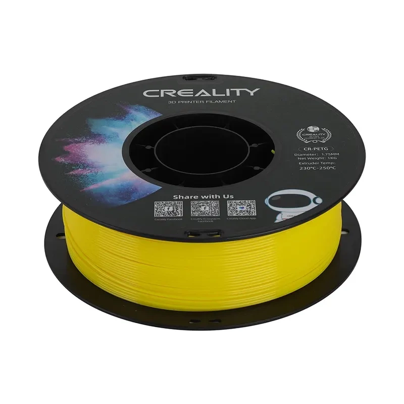 Filament 3D Creality CR Series PETG, 1.75mm, 1kg, i verdhë
