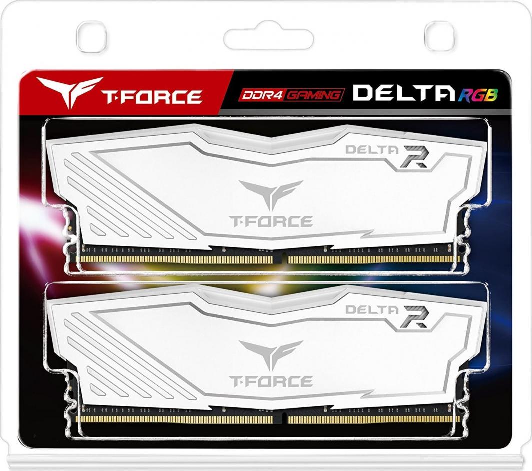 Memorie TeamGroup T-Force Delta RGB, DDR4, 16 GB, 3600 MHz, CL18, TF4D416G3600HC18JDC01