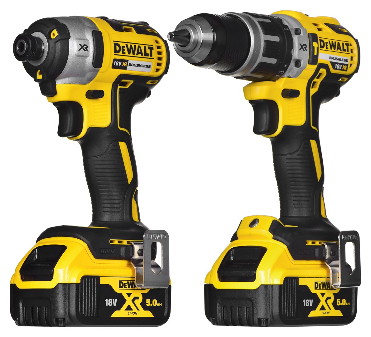 Set veglash pa kabllo Dewalt DCK266P2T QW, 18V, 2x 5.0Ah, i verdhë