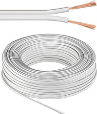 Аудио кабел за звучници Microconnect AUDSPEAKER2-100C, 2 x 2.5 mm², 100 m, бела