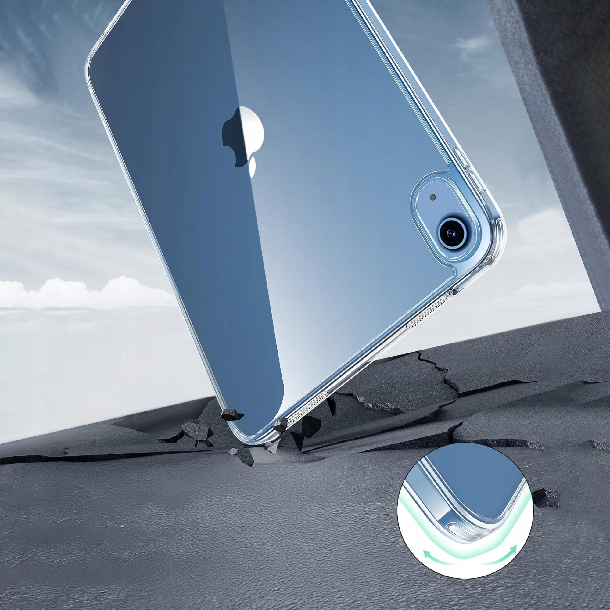 Mbulesë tablet Tech-Protect Flexair Hybrid, për iPad 10.9" 2022 dhe 11" 2025, transparente