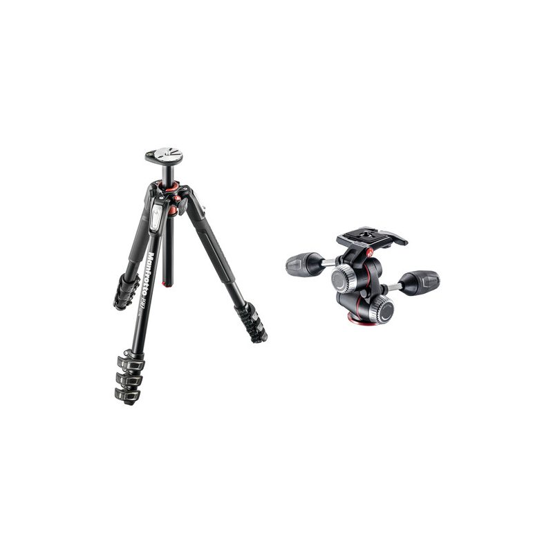 Manfrotto MT190XPRO4 Tripod with MHXPRO-3W Kit