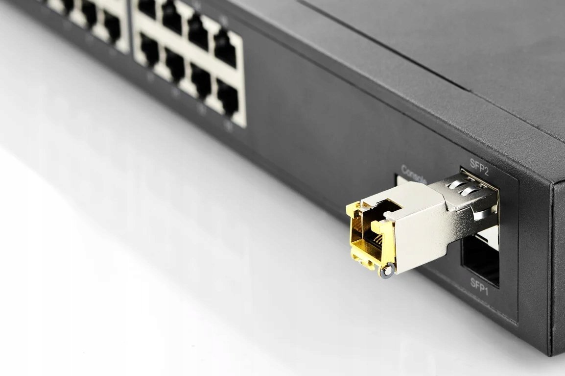 Modul SFP Digitus mini GBIC, 10Gbps, RJ45, i argjendtë