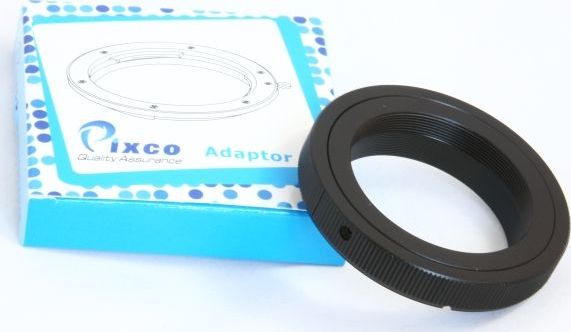 Adapter objektivi Pixco, Sony Alpha në T2, i zi