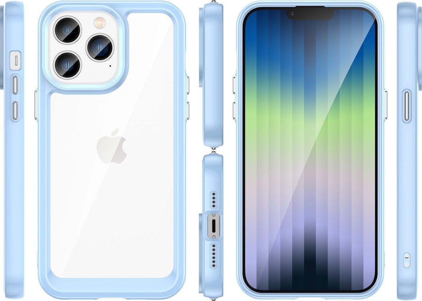 Kapak telefoni Hurtel Outer Space Case, për iPhone 14 Pro Max, hibrid, blu