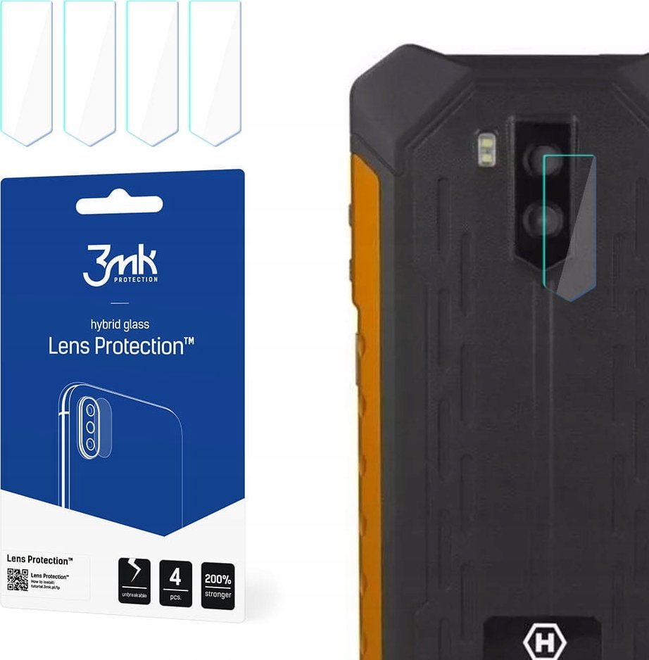 Mbrojtës kamere 3mk Lens Protection për MyPhone Hammer Iron 3 LTE, xham hibrid, 0.16mm, transparent