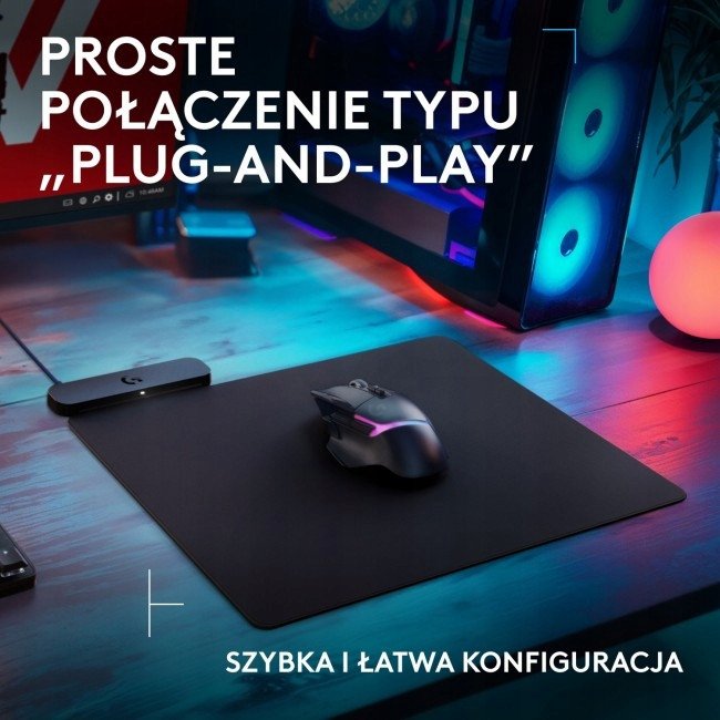 Mousepad gaming Logitech G Powerplay 2, karikim wireless, 34 x 28 cm, i zi