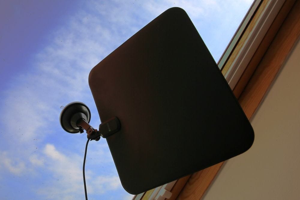 Antena e brendshme Evolveo Antenna Xany 2C LTE, filtër LTE, për TV digjital dhe analog, e zezë
