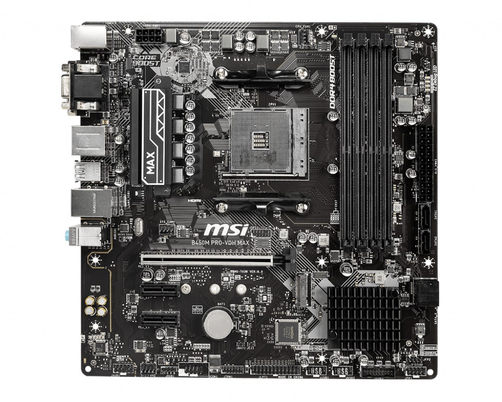 Pllakë amë MSI B450M PRO-VDH Max AMD B450 Socket AM4 micro ATX
