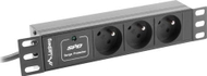 Енергетска дистрибутивна единица PDU 10\", 1U, 16A, 3 излези, црна
