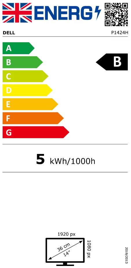 Monitor portativ Dell P-Series 14-P1424H, Touchscreen, 14", FHD, i hirtë