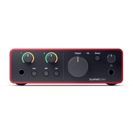 Ndërfaqe audio Focusrite Scarlett Solo 4th Gen, USB, për studio shtëpie, e kuqe