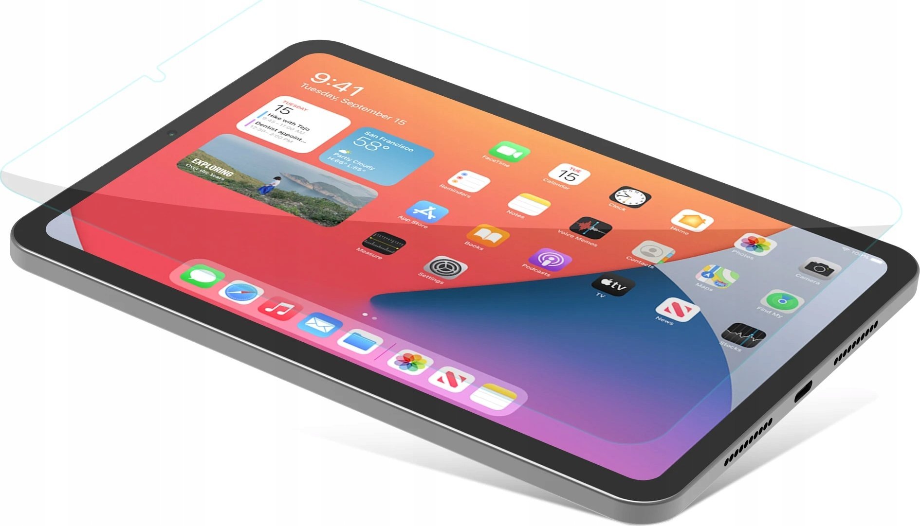 Mbrojtës ekrani JCPAL iClara, për iPad mini 6 2021, xham i temperuar, transparent