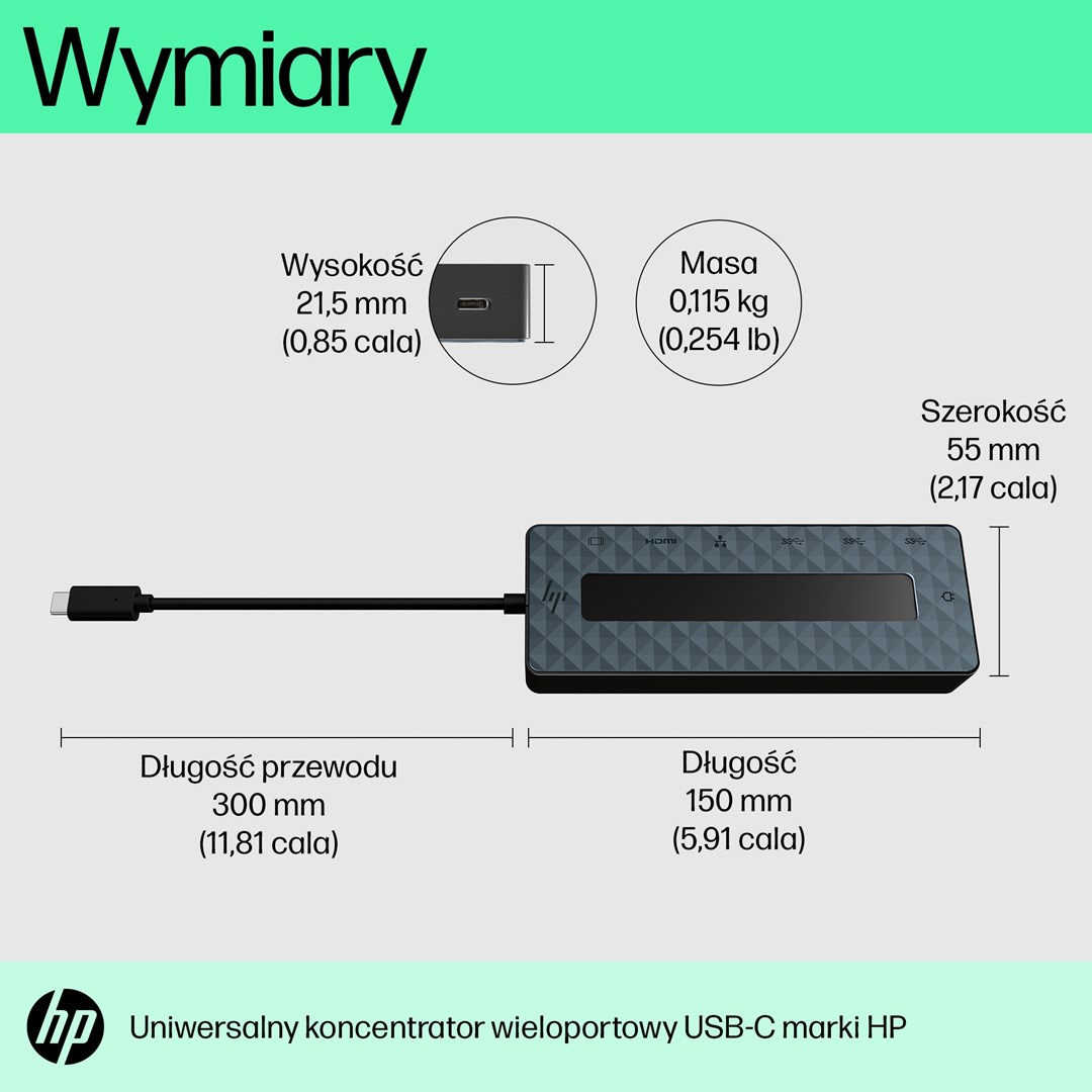 Stacion dokimi HP Universal USB-C Multiport Hub, i zi