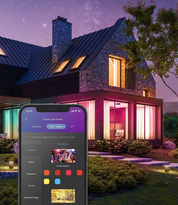 Shirit Govee WiFi Smart LED RGB, 15m + kontrollues