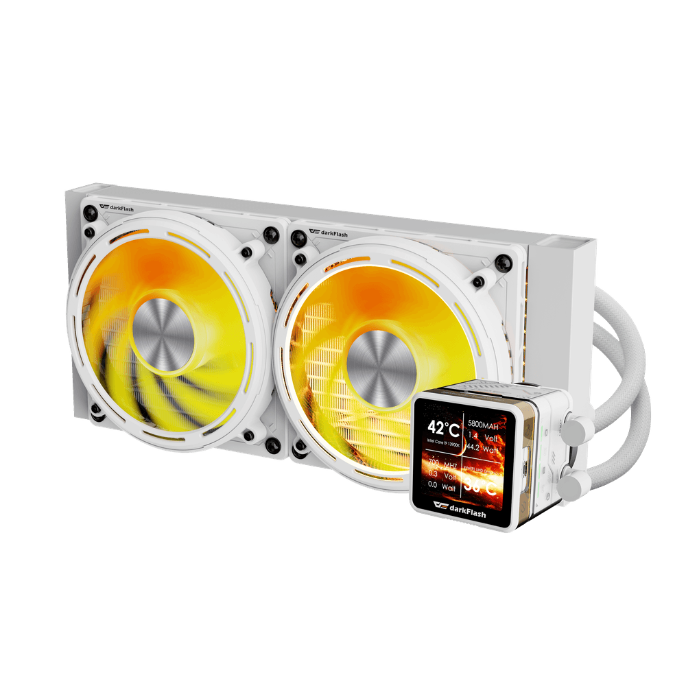 Ftohës Darkflash DE240 AIO Liquid Cooler, 240mm, i bardhë