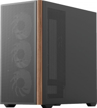 Kuti kompjuteri Aerocool Mini D301A G V2, Micro ATX, dizajn dru, e zezë