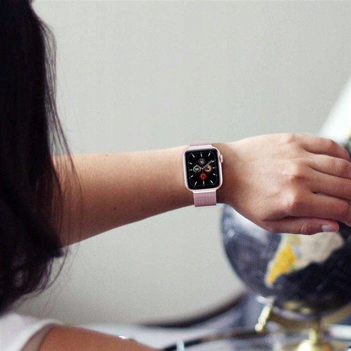 Rrip ore Tech-Protect MilaneseBand STARLIGHT, për Apple Watch 42 44 45 49mm, çelik inox, ngjyrë starlight