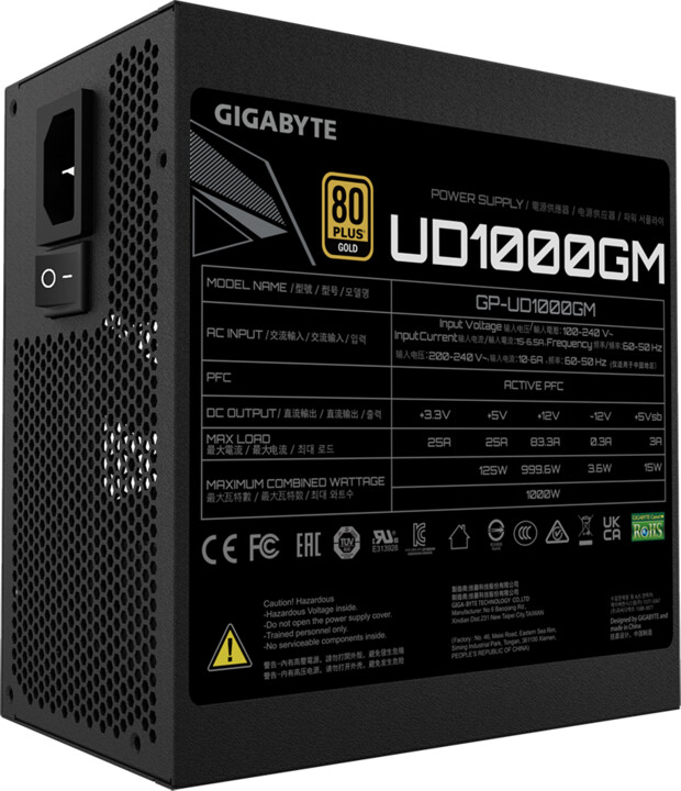 Burim energjie GIGABYTE UD1000GM - 1000W
