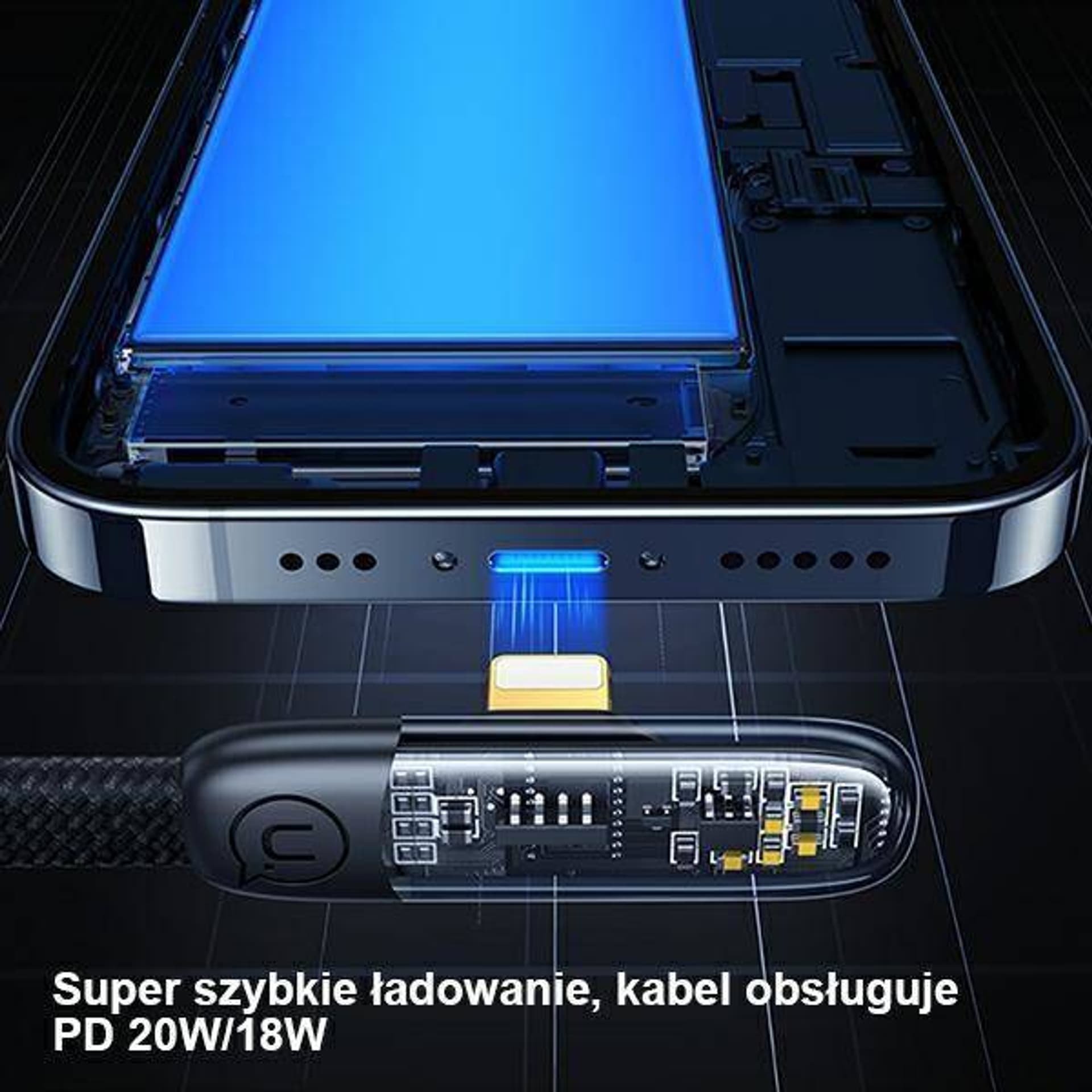 Kabllo USB Usams USA890, USB C në USB C, 1.2 m, e bardhë