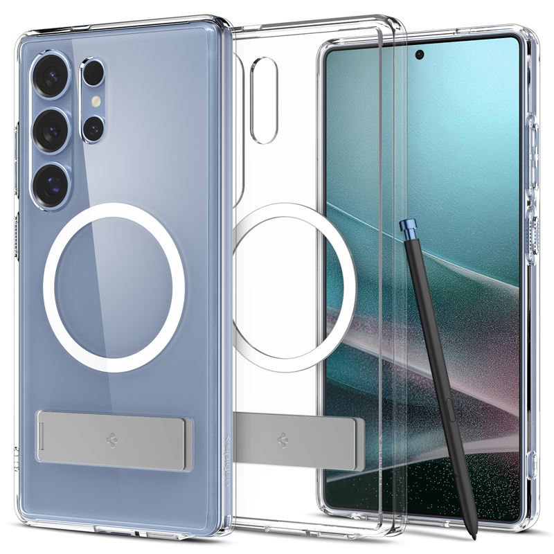 Mbrojtëse Spigen për Galaxy S25 Ultra, Ultra Hybrid S (MagFit), transparente