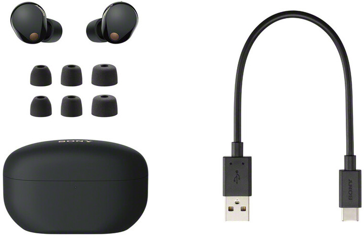 Dëgjuese Sony Noise Cancelling WF-1000XM5, të zeza