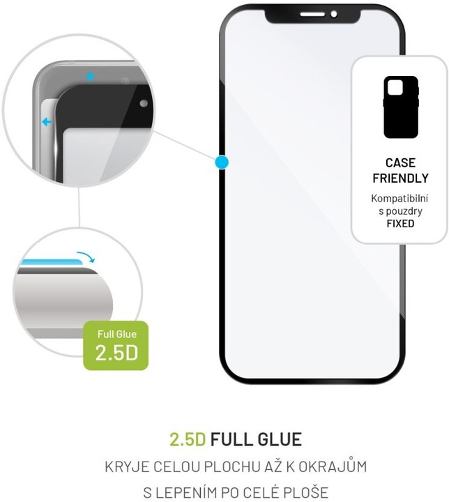 Xham FIXED Full-Cover për Sony Xperia 1 V, i zi