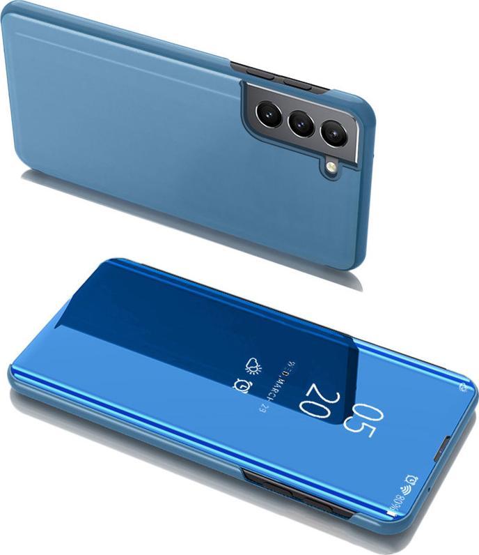 Këllëf flip Hurtel Clear View, Samsung Galaxy S22 Plus, funksion mbështetës, blu