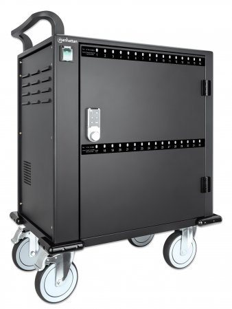 Karrocë karikimi Manhattan MH, 32 porta USB C PD, 576W, e zezë