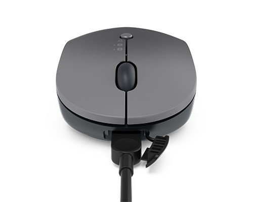 Maus Lenovo Go, RF Wireless + Bluetooth + USB Type-A, i hirtë