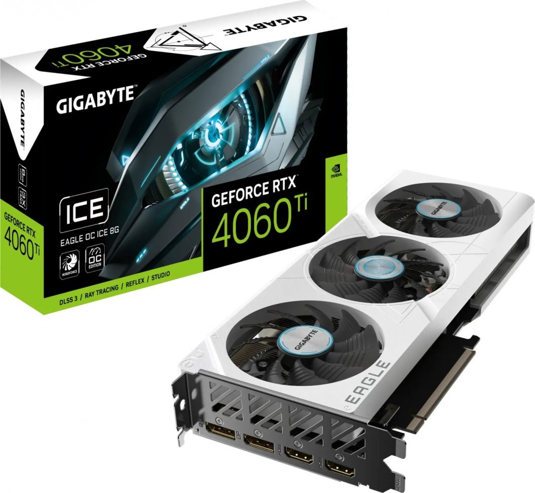 Kartelë grafike Gigabyte GeForce RTX 4060 Ti Eagle OC Ice 8GB GDDR6