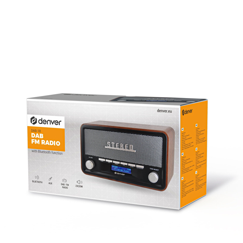 Radio Denver FM me Bluetooth DAB-18