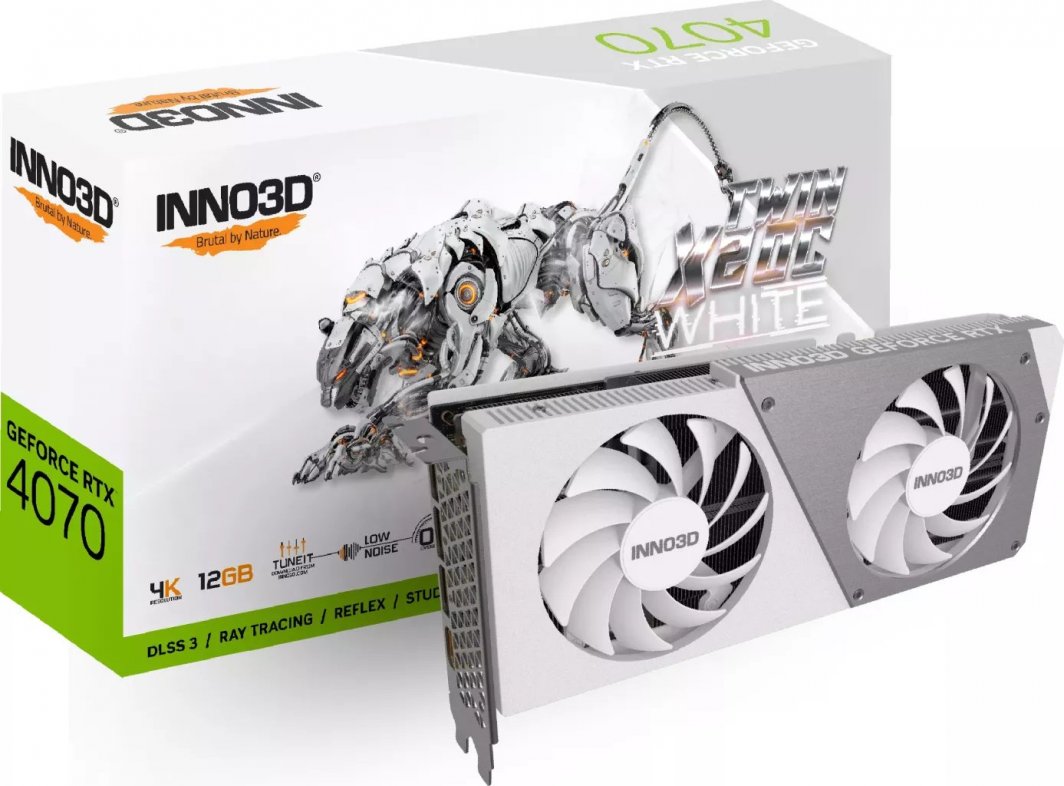 Kartelë grafike Inno3D GeForce RTX 4070 Twin X2 OC White 12GB GDDR6X