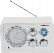 Radio Denver TR-63W, AM/FM, me AUX, e bardhë