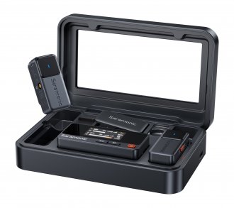 Mikrofonë pa tel Saramonic Air-02, set dual me lavalier, mini, i zi