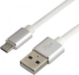 Kabllo USB everActive CBS-1.5MW, USB-A në microUSB, 1.5 m, e bardhë